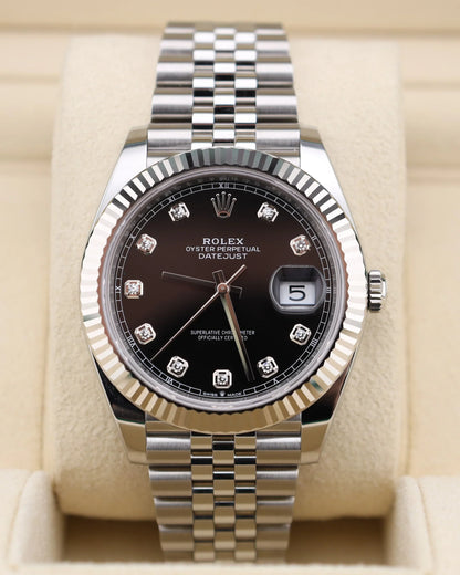 olex Datejust 41 Black Diamond Dial on Jubilee 126334